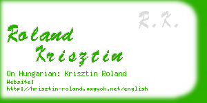 roland krisztin business card